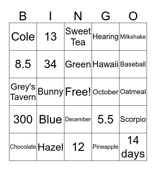 Ahoy Baby Boy Bingo Card