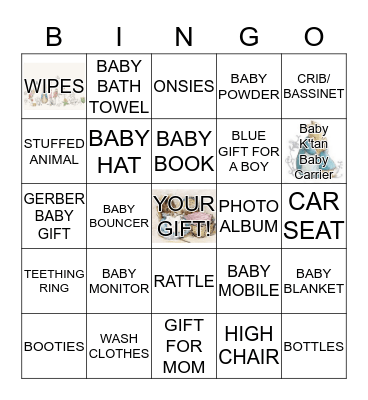 BABY SHOWER Bingo Card