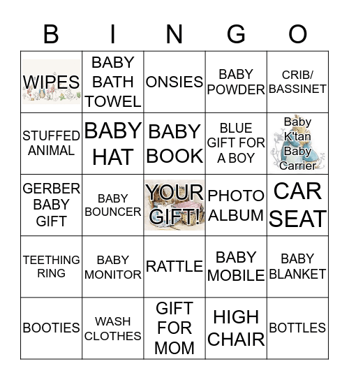 BABY SHOWER Bingo Card