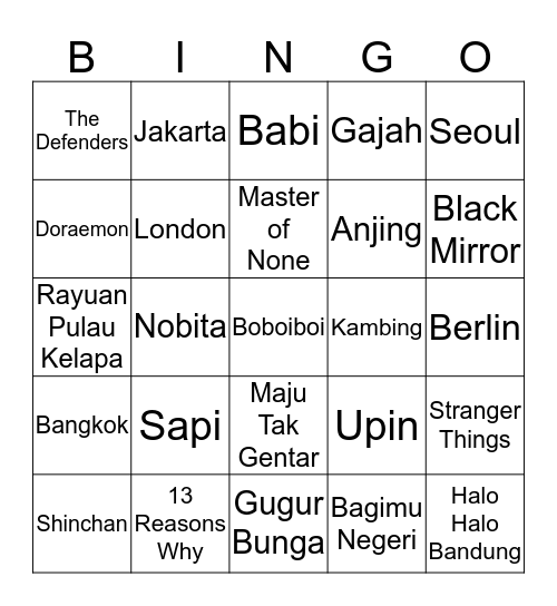 WONPIL'S Bingo Card
