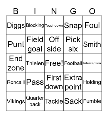Matthew’s Birthday Bingo Card