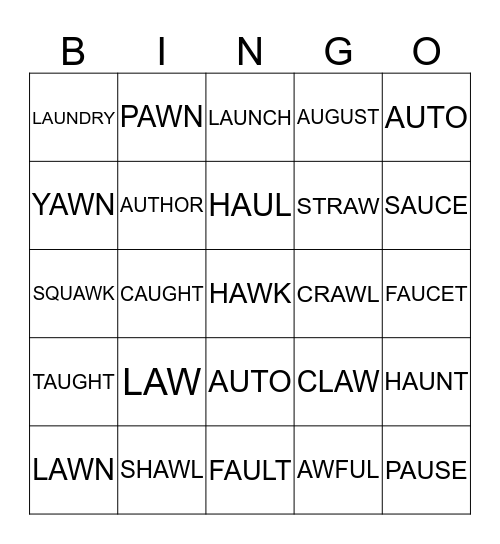 Bingo Card