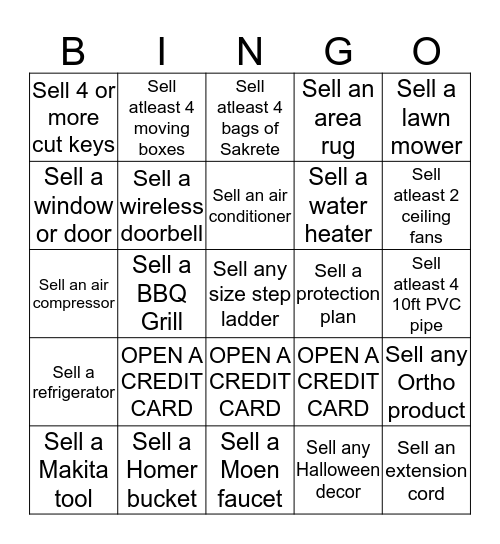 CAM  2019 Bingo Card