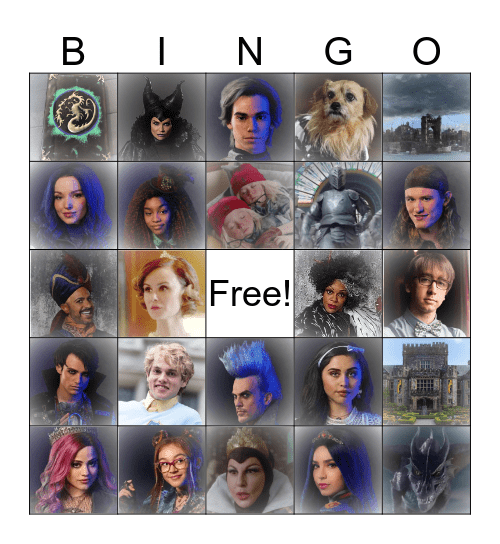 Descendants 3 Bingo Card