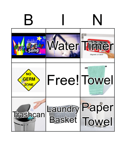 Hand-washing Bingo Card