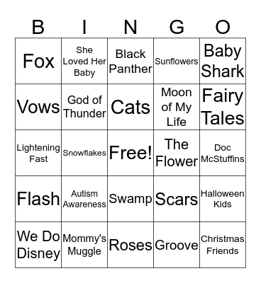 Pre-Order 6 Bingo Card