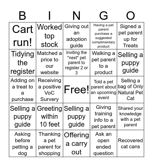 Trusted Partner Bingo Card