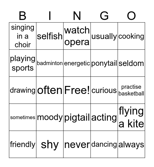 BS1 - Get to know me Bingo Card