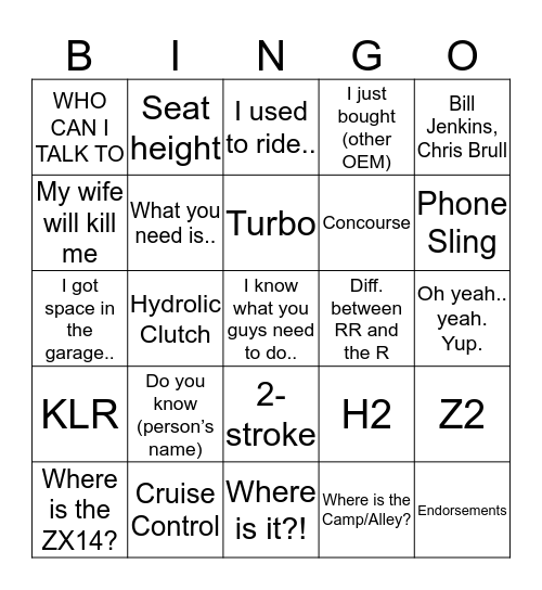 Scoop The Goop Bingo Card