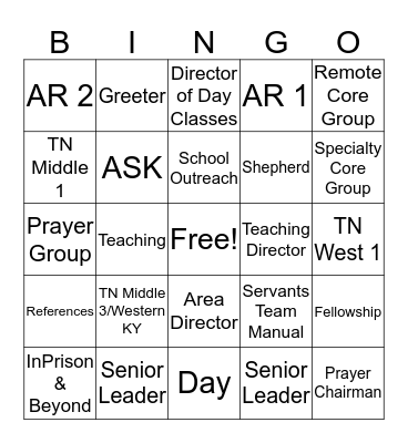 Central C CBS Bingo Card