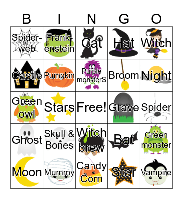 Halloween Bingo Card