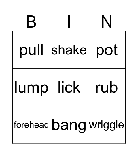 Story Bingo Card