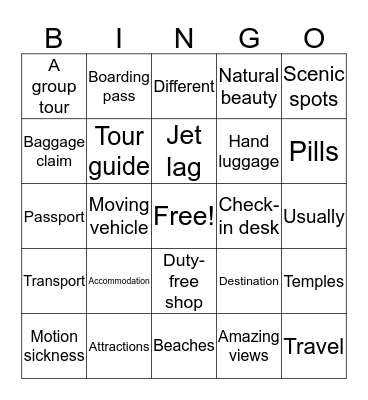 S3 - Unit 1 - Set off Bingo Card