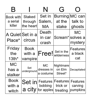 TBL HAUNTED BINGO OCTOBER 2019 Bingo Card