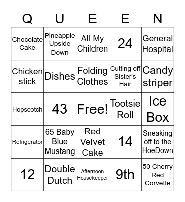 How well do you know the queen? Bingo Card