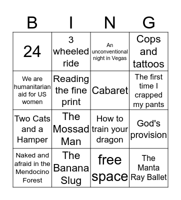 Story Bingo Card
