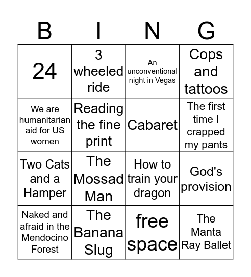 Story Bingo Card