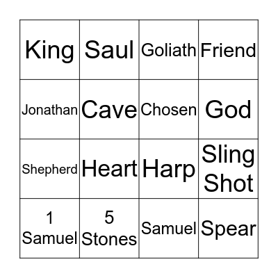 David Bingo Card