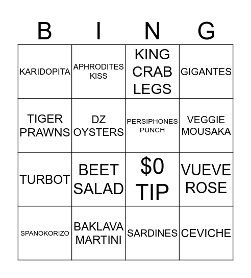 AVRA BINGO! Bingo Card