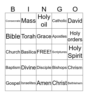 Chapter 14 Bingo Card