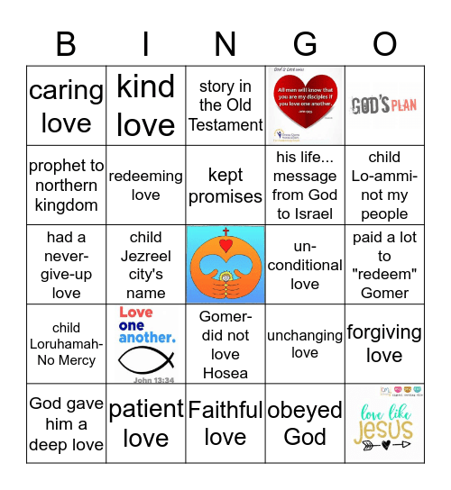 Hosea Bingo Card