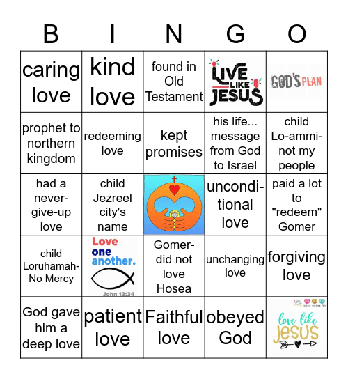 Hosea Bingo Card