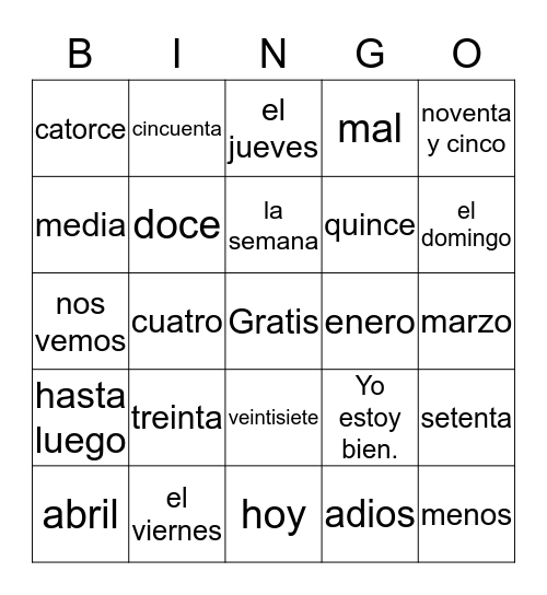 Bingo Card