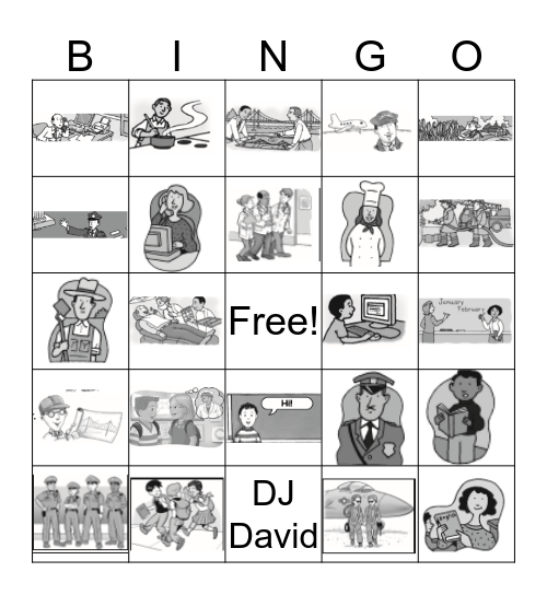 Occupations Bingo Card