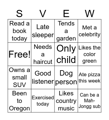 CONNECTIONS BINGO Card