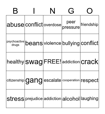 Health Review Bingo Card