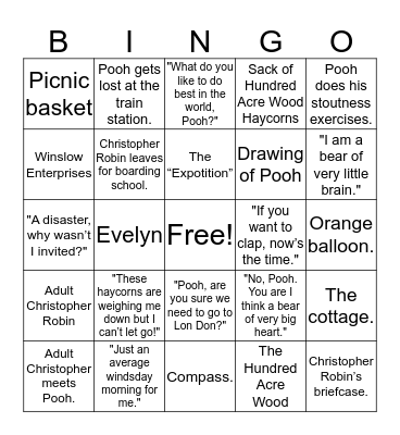 Movie Bingo Card