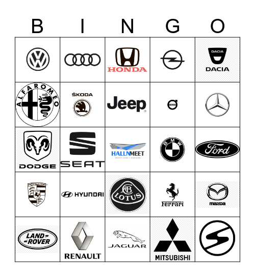 HallnMeet Bingo Card