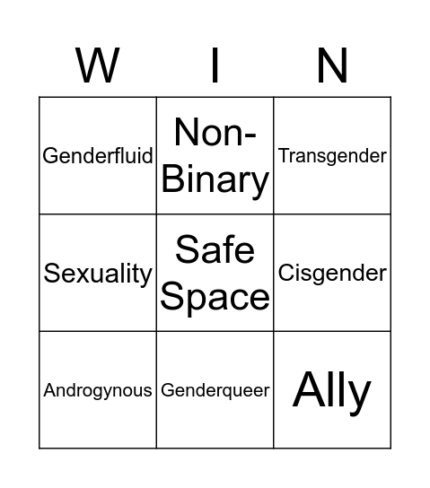 LGBTQ Bingo Card