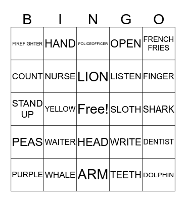 HAPPY CAMPERS 2 BINGO Card