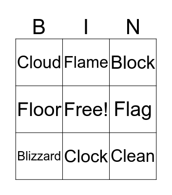 Blends  Bingo Card