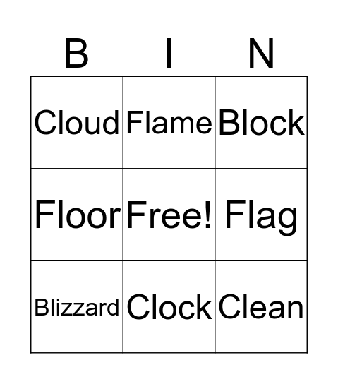 Blends  Bingo Card