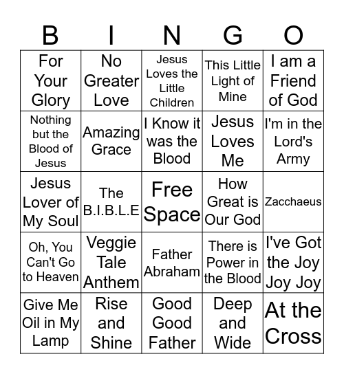 NAME THAT TUNE Bingo Card