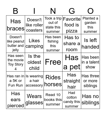 AHG Troop 2237 Bingo Card