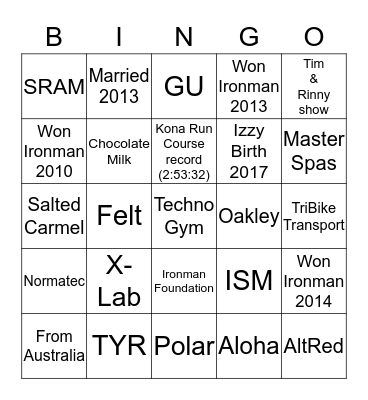 RINNY Bingo Card