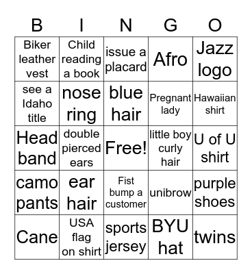 Blackout 2 Bingo Card