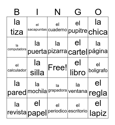 Unt Bingo Card