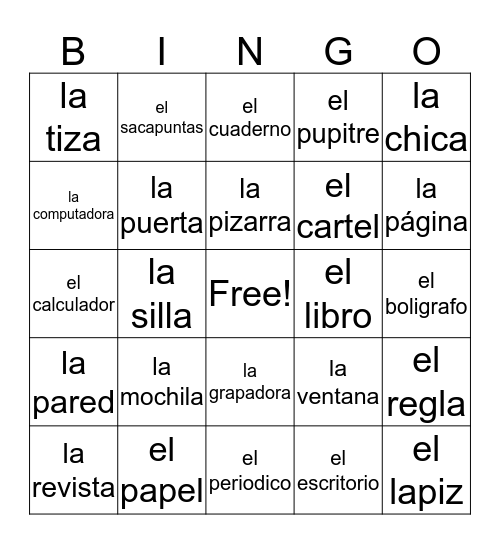Unt Bingo Card