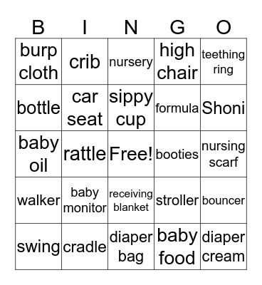 Bella Bingo Card