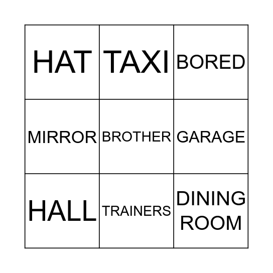 INTRODUCTION UNIT Bingo Card