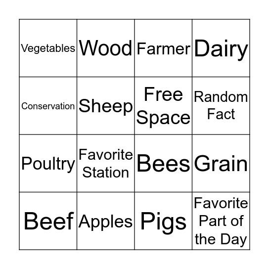 Bingo Card