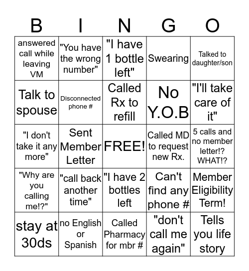 Get your Bingo! Bingo Card