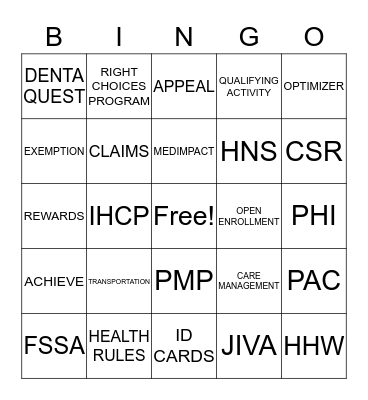 CUSTOMER SERVICE WEEK BINGO Card