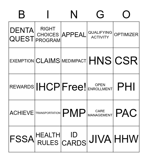CUSTOMER SERVICE WEEK BINGO Card