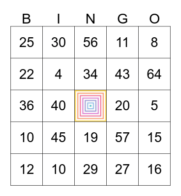 Birthday Month Bingo! Bingo Card