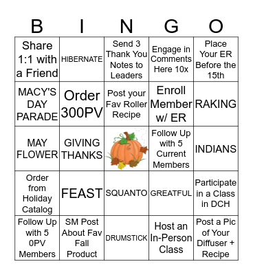 October 4Biz Bingo Incentive Bingo Card
